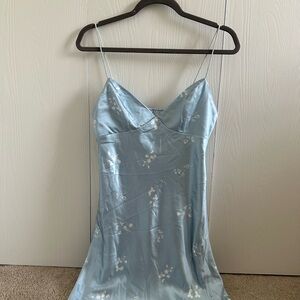 Princess Polly Sky Blue Floral Dress